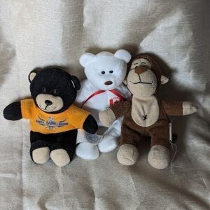 Build-A-Bear BAB 2006, "Dimples Teddy", "Marvelous Monkey", TY 1993 Canada stuff